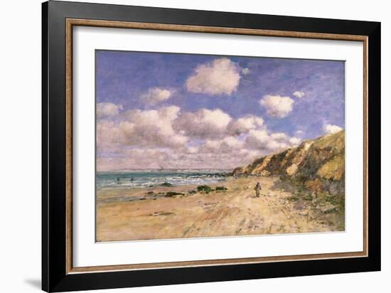 A Beach Near Trouville, 1895-Eugène Boudin-Framed Giclee Print