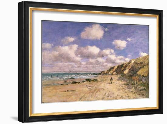 A Beach Near Trouville, 1895-Eugène Boudin-Framed Giclee Print