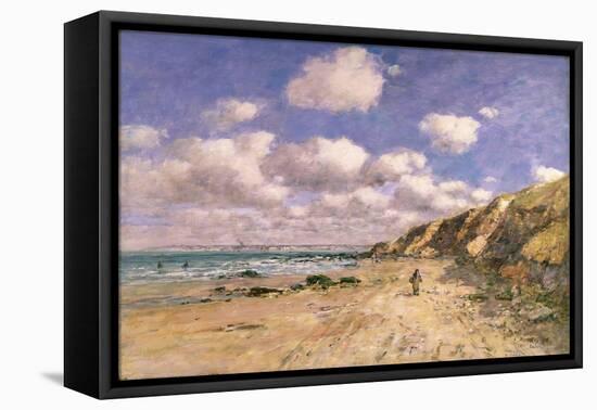 A Beach Near Trouville, 1895-Eugène Boudin-Framed Premier Image Canvas