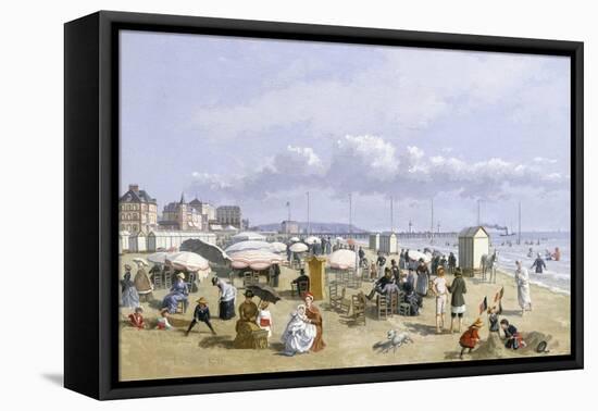 A Beach Scene-John Gadsby Chapman-Framed Premier Image Canvas