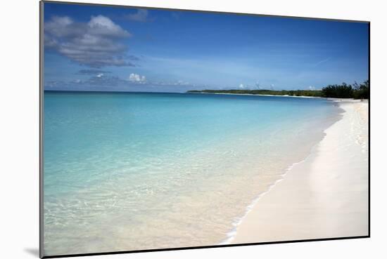 A Beach View at Half Moon Cay, with Golden Sands and Bright Blue Sea-Natalie Tepper-Mounted Photo