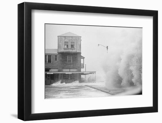 A Beachfront Hotel during Hurricane Dora-null-Framed Photographic Print