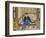 A Bearded Old Gentleman Wearing Blue Winter Clothes, Holding a Snuff Bottle and Stroking a Cat-null-Framed Giclee Print