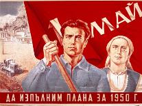 Soviet Poster Commemorating May Day, 1950-A Bearob-Mounted Giclee Print
