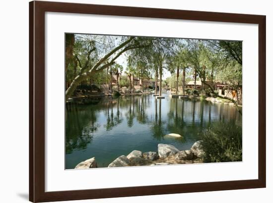 A Beautiful and Tranquil Man Made Pond on a Golf Course-mikeledray-Framed Photographic Print