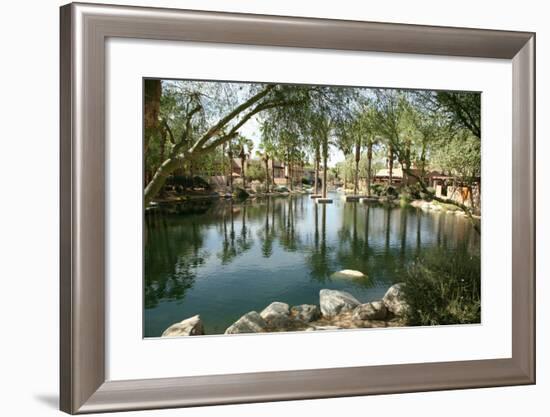 A Beautiful and Tranquil Man Made Pond on a Golf Course-mikeledray-Framed Photographic Print