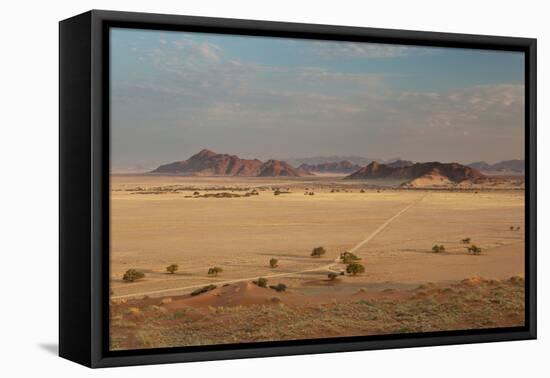 A Beautiful Landscape in Namib-Naukluft National Park, Taken from the Top of Elim Dune-Alex Saberi-Framed Premier Image Canvas