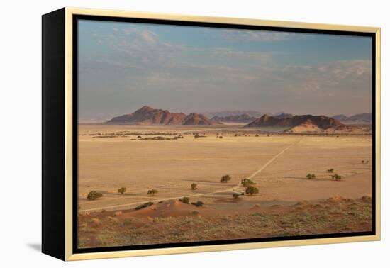 A Beautiful Landscape in Namib-Naukluft National Park, Taken from the Top of Elim Dune-Alex Saberi-Framed Premier Image Canvas