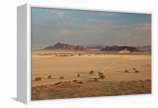 A Beautiful Landscape in Namib-Naukluft National Park, Taken from the Top of Elim Dune-Alex Saberi-Framed Premier Image Canvas