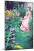 A Beautiful Princess with Long Blond Hair Wanders Through a Garden of Pretty Flowers-Winter Wolf-Mounted Photographic Print