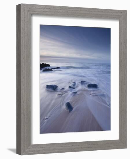 A Beautiful Sandy Beach Near Cap Frehel, Cote D'Emeraude (Emerald Coast), Brittany, France, Europe-Julian Elliott-Framed Photographic Print