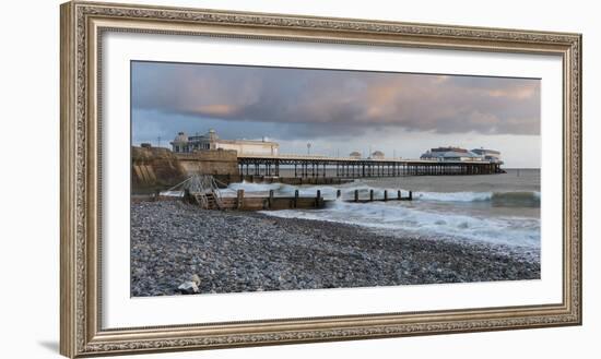 A beautiful sky on a spring morning at Cromer, Norfolk, England, United Kingdom, Europe-Jon Gibbs-Framed Photographic Print