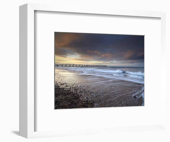 A Beautiful Spring Sunset at Saltburn, North Yorkshire, England, United Kingdom, Europe-Jon Gibbs-Framed Photographic Print