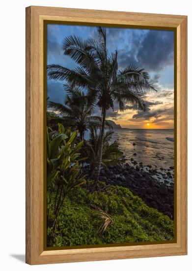 A Beautiful Sunset Princeville, Hi-Andrew Shoemaker-Framed Premier Image Canvas