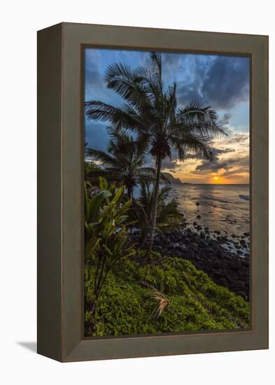 A Beautiful Sunset Princeville, Hi-Andrew Shoemaker-Framed Premier Image Canvas