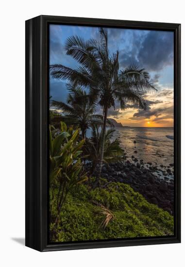 A Beautiful Sunset Princeville, Hi-Andrew Shoemaker-Framed Premier Image Canvas