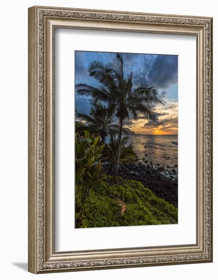 A Beautiful Sunset Princeville, Hi-Andrew Shoemaker-Framed Photographic Print