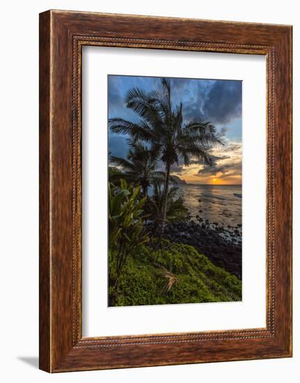 A Beautiful Sunset Princeville, Hi-Andrew Shoemaker-Framed Photographic Print