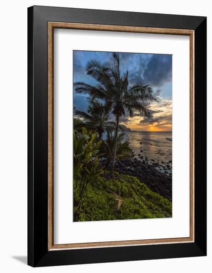 A Beautiful Sunset Princeville, Hi-Andrew Shoemaker-Framed Photographic Print
