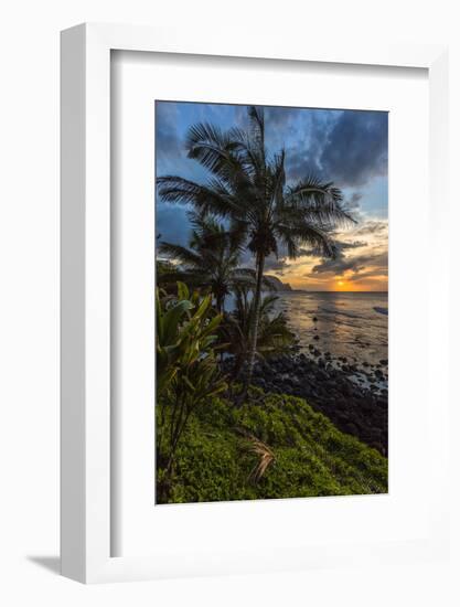 A Beautiful Sunset Princeville, Hi-Andrew Shoemaker-Framed Photographic Print