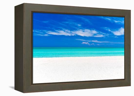 A Beautiful Tropical Beach in Cuba-Kamira-Framed Premier Image Canvas