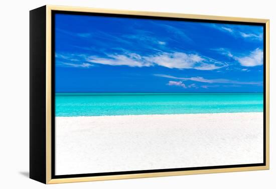 A Beautiful Tropical Beach in Cuba-Kamira-Framed Premier Image Canvas