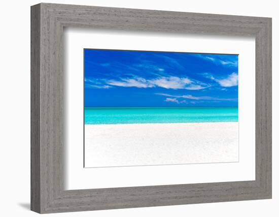 A Beautiful Tropical Beach in Cuba-Kamira-Framed Photographic Print