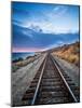 A Beautiful View Of The Train Tracks Along The Santa Barbara Coastline-Daniel Kuras-Mounted Photographic Print