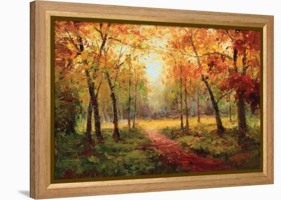 A Beautiful Walk in the Fall-Weber-Framed Stretched Canvas
