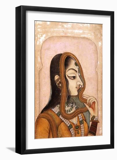 A Beautiful Woman, Framed by an Arch, C.1800-null-Framed Giclee Print