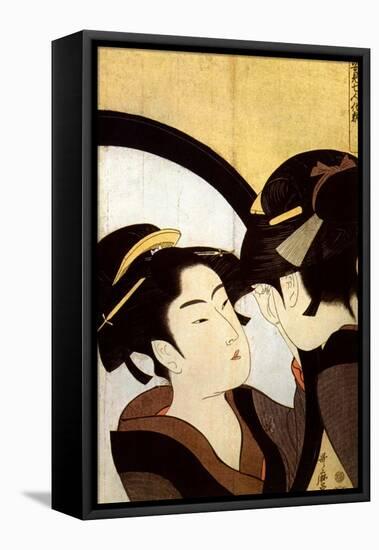 A Beauty before the Mirror, C1793-Kitagawa Utamaro-Framed Premier Image Canvas