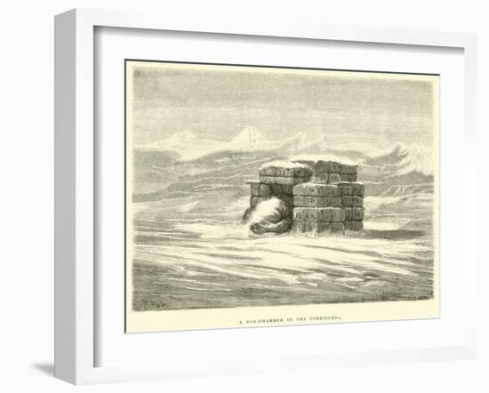 A Bed-Chamber in the Cordillera-Édouard Riou-Framed Giclee Print