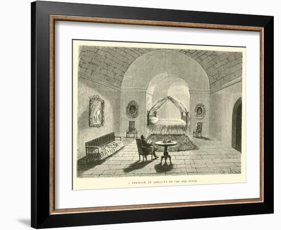 A Bed-Room at Arequipa in the Old Style-Édouard Riou-Framed Giclee Print