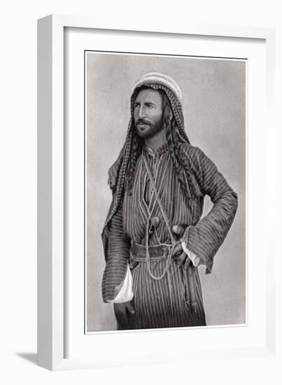 A Bedouin of the Desert, Iraq, 1925-A Kerim-Framed Giclee Print