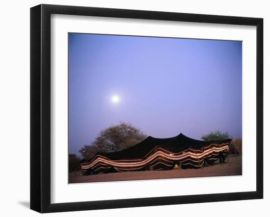 A Bedouin tent at night-Werner Forman-Framed Giclee Print