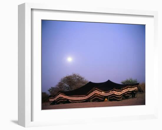 A Bedouin tent at night-Werner Forman-Framed Giclee Print