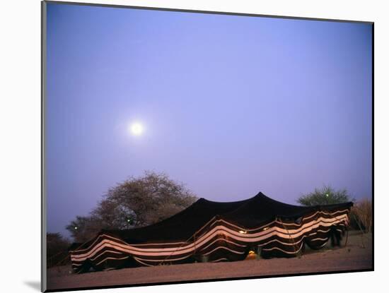A Bedouin tent at night-Werner Forman-Mounted Giclee Print