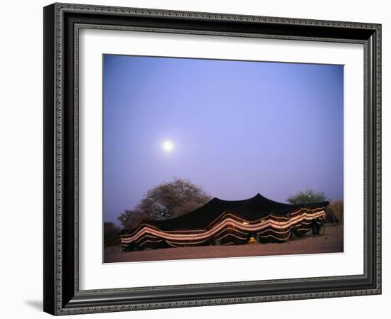 A Bedouin tent at night-Werner Forman-Framed Giclee Print
