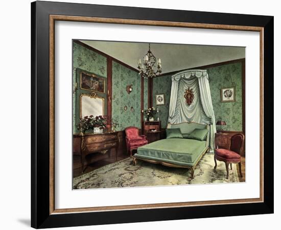 A Bedroom from the Reign of Louis XV Room, Hotel Des Saints Pères, Paris, 1938-null-Framed Giclee Print