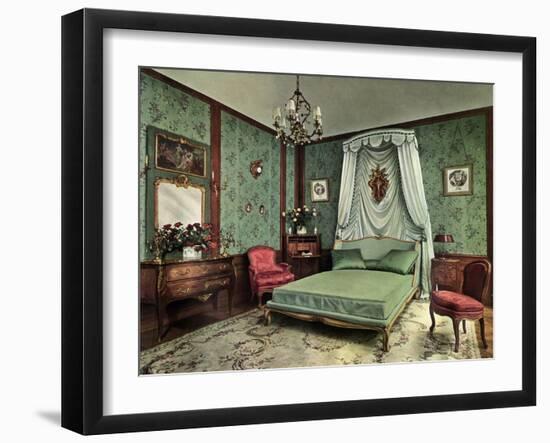 A Bedroom from the Reign of Louis XV Room, Hotel Des Saints Pères, Paris, 1938-null-Framed Giclee Print