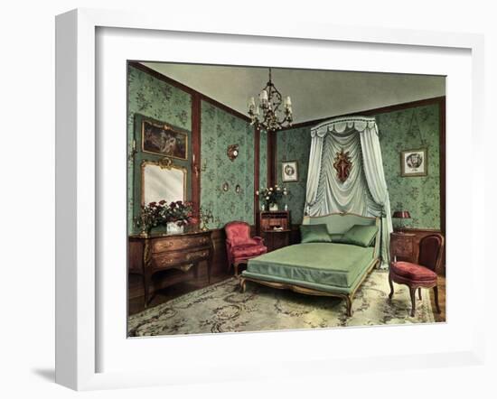 A Bedroom from the Reign of Louis XV Room, Hotel Des Saints Pères, Paris, 1938-null-Framed Giclee Print