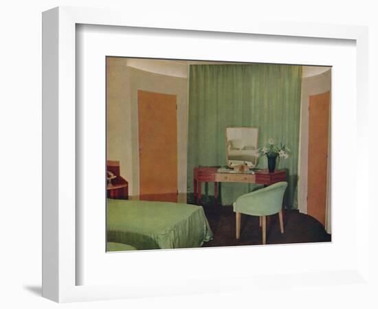 'A bedroom in a house at Portland Place, designed by Ian Henderson & Co. of London', 1935-Unknown-Framed Photographic Print