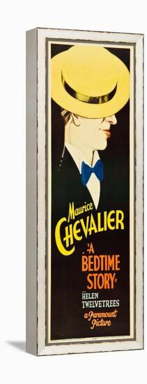 A Bedtime Story, Maurice Chevalier on U.S. insert poster, 1933-null-Framed Stretched Canvas