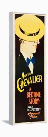 A Bedtime Story, Maurice Chevalier on U.S. insert poster, 1933-null-Framed Stretched Canvas