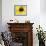 A Bee Collects Pollen from a Black-Eyed Susan-null-Framed Photographic Print displayed on a wall