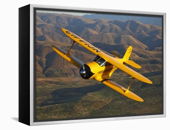 A Beechcraft D-17 Staggerwing in Flight-Stocktrek Images-Framed Premier Image Canvas