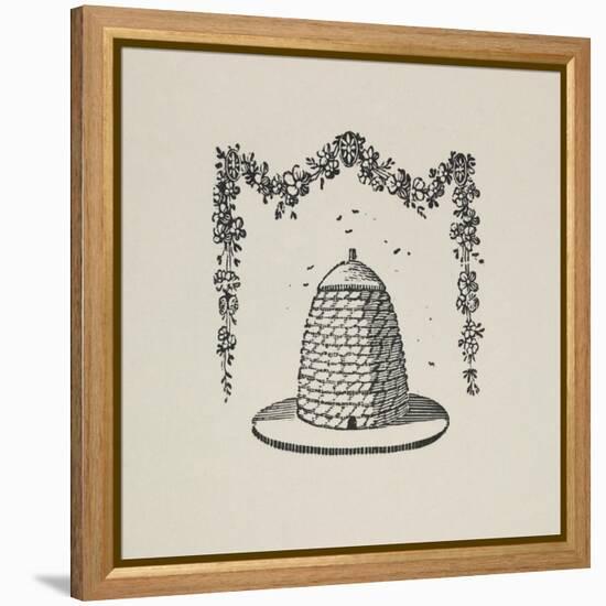 A Beehive With Floral Garland-Thomas Bewick-Framed Premier Image Canvas