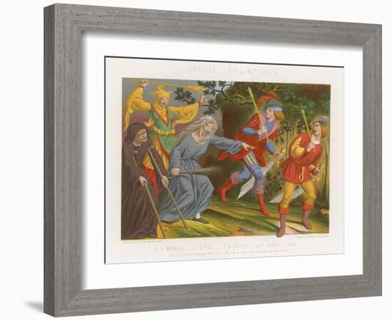 A Beggar, a Fool and a Witch Scare Off the Sergeants at Arms-null-Framed Giclee Print