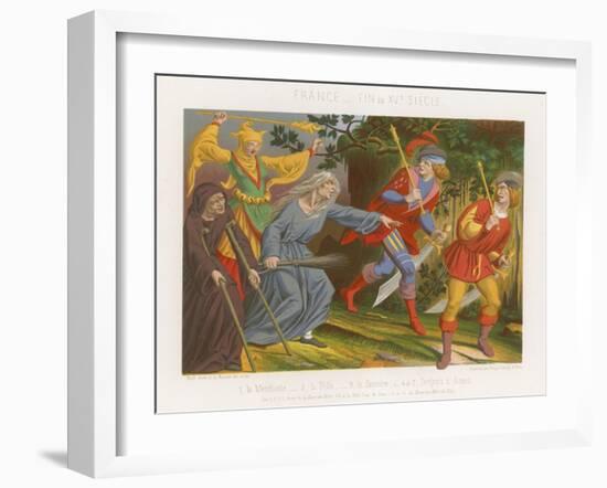 A Beggar, a Fool and a Witch Scare Off the Sergeants at Arms-null-Framed Giclee Print