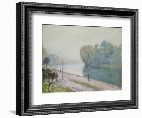 A Bend in the River Loing, 1896-Alfred Sisley-Framed Giclee Print